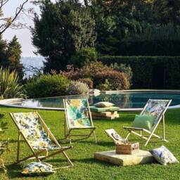 Sicilia Outdoor Fabric By The Meter, Flowers, Yellow, Garden Jab - thumbnail 4