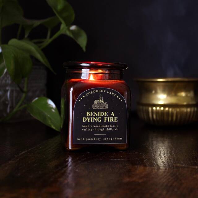 Beside A Dying Fire - Apothecary Candle Smoky Campfire Outdoorsy, Gift For Nature Lover, Hiker - image 1