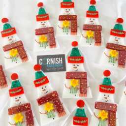 Fused Glass Snowman Christmas Tree Decoration, Snowman Home Decor, Christmas - thumbnail 2