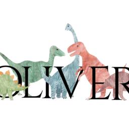 Dinosaur Personalised Name Print, Boy's Picture, Bedroom - thumbnail 3