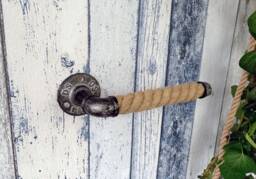 Jute Rope Toilet Paper Holder Nautical Bathroom Decor - thumbnail 1