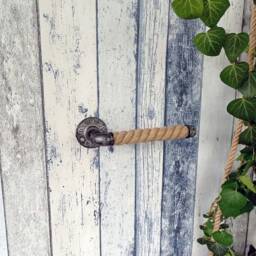 Jute Rope Toilet Paper Holder Nautical Bathroom Decor - thumbnail 3