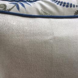 Gp & J Baker Linen Pillow Cover, Fern Botanical Print, Denim Blue - thumbnail 3