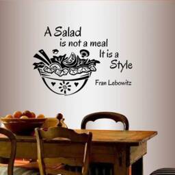In-Style Decals Wall Vinyl Decal Home Decor Art Sticker Salad Is Not Meal It's Style Quote Kitchen Restaurant Caf?? Removable Design 182 - thumbnail 1