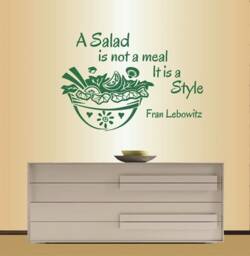 In-Style Decals Wall Vinyl Decal Home Decor Art Sticker Salad Is Not Meal It's Style Quote Kitchen Restaurant Caf?? Removable Design 182 - thumbnail 2