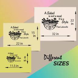 In-Style Decals Wall Vinyl Decal Home Decor Art Sticker Salad Is Not Meal It's Style Quote Kitchen Restaurant Caf?? Removable Design 182 - thumbnail 3