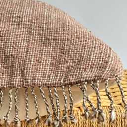 Brown Tribal Hemp Hand Woven Natural Dye Color Pillow Cover - thumbnail 3