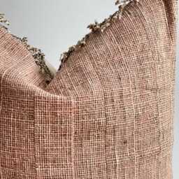 Brown Tribal Hemp Hand Woven Natural Dye Color Pillow Cover - thumbnail 2