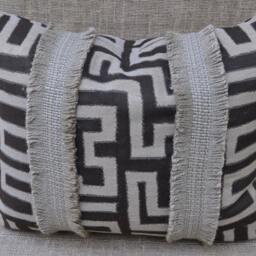 Custom Designed Pillows With Double Jute Fringe Bands - thumbnail 3