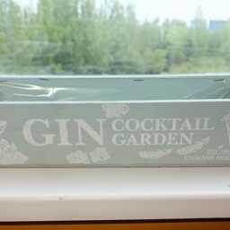 Gin Cocktail Garden Herb Wooden Planter Box, 360mm X 95mm, Lined Inside, Flower - thumbnail 3