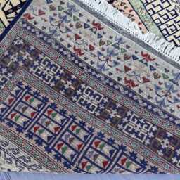5'6x8 Ft Turkmen Tekke Parda Rug, Natural Dyes Beige Handmade Wool Afghan Oriental Tribal Living Room Bedroom Rug - thumbnail 4