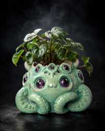 Tentacle Plant Pot - Many Eyed Monster Planter Cosmic Horror Houseplant Handmade UK