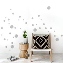Wall Decal Polka Dots Copper, Mixed Size Set, Gold Dot Sticker, Metallic Decals, Peel & Stick, Home-Decor - thumbnail 2
