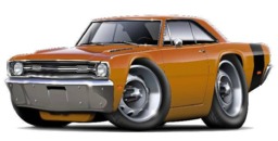 1969 Dodge Dart Wall Decal Classic Car Photo - thumbnail 1