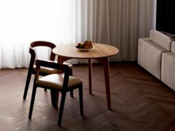 Modern Dining Table - Round Table Mid Century Dining Solid Oak Compact Scandi