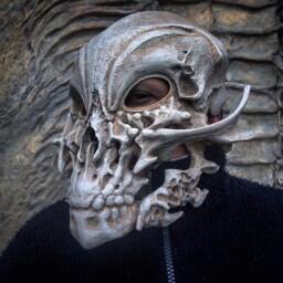 Fiberglass Skull Mask Fantasy Monster Helmet, Cosplay Costume - thumbnail 3