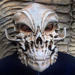 Fiberglass Skull Mask Fantasy Monster Helmet, Cosplay Costume - thumbnail 2