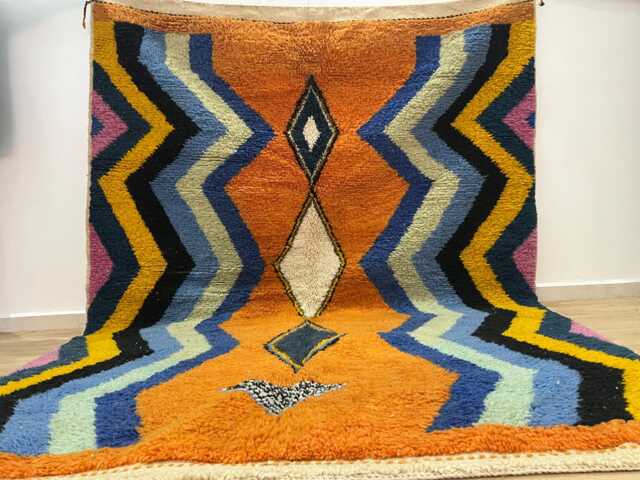 Beni Ourain Rug 6.5x9 - Handmade Colorful Berber Area Rugs For Living Room Aboujaad Moroccan Rug Bedroom Boho - image 1
