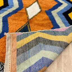 Beni Ourain Rug 6.5x9 - Handmade Colorful Berber Area Rugs For Living Room Aboujaad Moroccan Rug Bedroom Boho - thumbnail 2