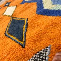 Beni Ourain Rug 6.5x9 - Handmade Colorful Berber Area Rugs For Living Room Aboujaad Moroccan Rug Bedroom Boho - thumbnail 4