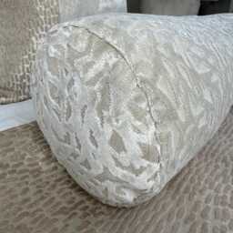 "Champagne Velvet Bolster Cushion 16"" X 6" - thumbnail 3