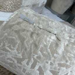 "Champagne Velvet Bolster Cushion 16"" X 6" - thumbnail 2
