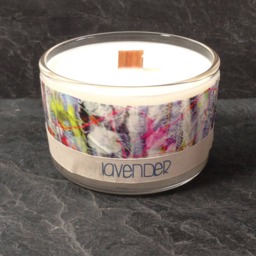 Handpoured Soy Travel Candle - Lavender Scented Liberty Fabric Relaxing Aromatherapy Wedding Favour - thumbnail 1