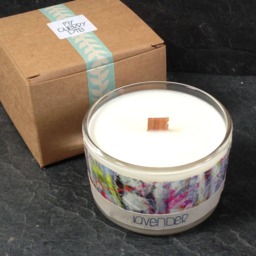 Handpoured Soy Travel Candle - Lavender Scented Liberty Fabric Relaxing Aromatherapy Wedding Favour - thumbnail 2