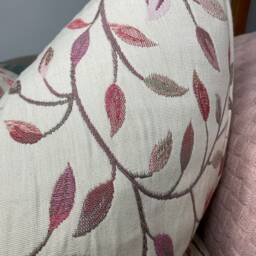 Countryside Voyage Fabric, Cervino Plum Pink Classic Leaf Trail Tapestry Cushion Cover, Pillow Handmade/Worldwide Shipping - thumbnail 4