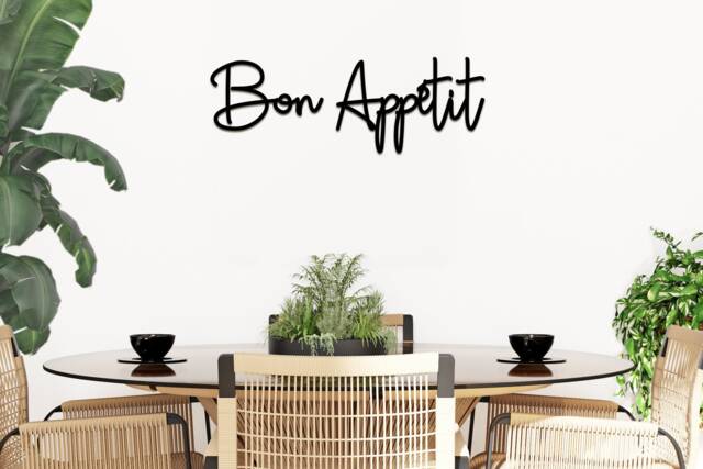 Bon Appetit Laser Cut Wooden Wall Quote - image 1