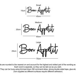 Bon Appetit Laser Cut Wooden Wall Quote - thumbnail 3