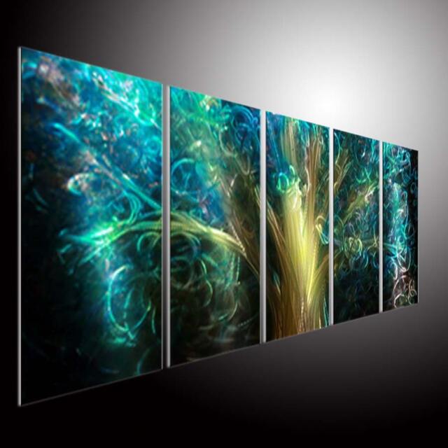 Abstract Metal Wall Art, Modern 3D Painting Sculpture, Indoor Outdoor Decor - image 1