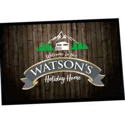 Personalised Holiday Home - Brown Wood Effect Tourer- Campervan Indoor Mat - thumbnail 3