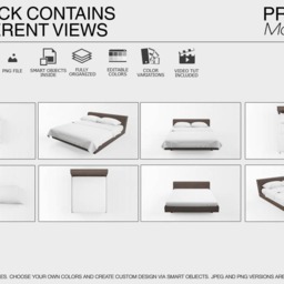 Bedding Mockups Set - Photoshop Beddings Linens Beddings- Linen Mockup Sheets & Pillows - thumbnail 3