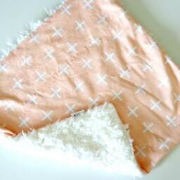 Dream Lovie. Security Blanket. Personalized Lovey. Faux Fur Peach Plus. Mini Baby Minky Shower Gift - thumbnail 3