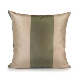 Lime Green & Beige Pillow, Throw Pillow Cover, Decorative Cushion Covers, Accent Silk Blend, Stripe Decor