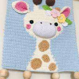 Crochet Woodland Wall Hanging Decor For Nursery & Kids Bedroom Home Decor, Ornament - thumbnail 2