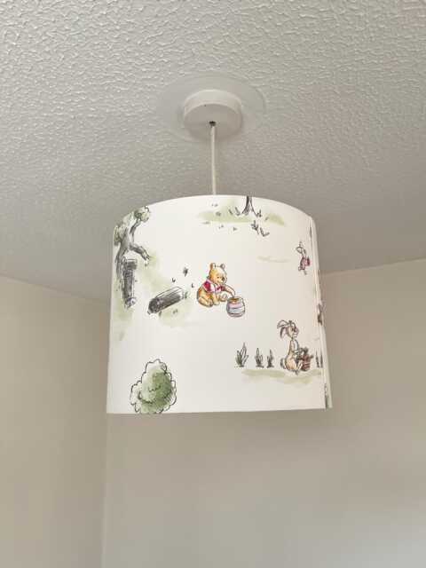 Lampshade - Nursery Ceiling Yellow Bear & Friends, Lampshade Or Table Lampshade Childrens Room Round Lampshade, Dunelm Decor - image 1