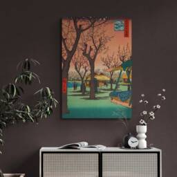 Utagawa Hiroshige - Plum Garden At Kamata Wrapped Framed Canvas Rolled Photo/Poster Print - thumbnail 2