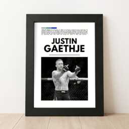 Justin Gaethje Mma Poster Knockout Fight Art Print - thumbnail 1