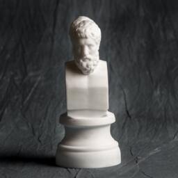 Marble Bust Of Philosophers Epicurus, Metrodorus Carved Statue Artist Sculpture - thumbnail 4