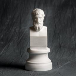Marble Bust Of Philosophers Epicurus, Metrodorus Carved Statue Artist Sculpture - thumbnail 2