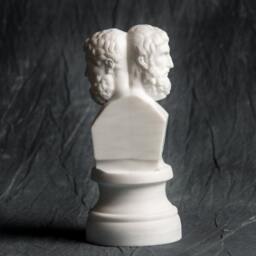 Marble Bust Of Philosophers Epicurus, Metrodorus Carved Statue Artist Sculpture - thumbnail 3