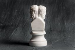 Marble Bust Of Philosophers Epicurus, Metrodorus Carved Statue Artist Sculpture - thumbnail 1