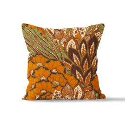 Mustard Flower Cushion Cover, Farmhouse Decor, Bedroom Floral Decoration, Living Room Accent, New Home Gift - thumbnail 2