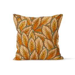 Mustard Flower Cushion Cover, Farmhouse Decor, Bedroom Floral Decoration, Living Room Accent, New Home Gift - thumbnail 3