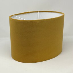 Mustard Yellow Velvet Oval Lampshade - thumbnail 2