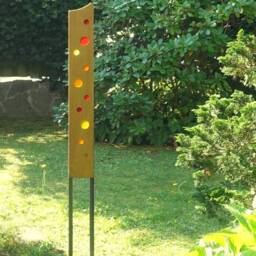 Garden Sculpture Made Of Wood & Glass. A Unique, Handmade, Weatherproof Garden Decoration - thumbnail 3