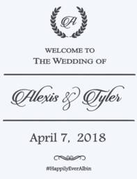 Welcome To The Wedding Of Vinyl Decal, Mirror, Wall, Chalkboard Decor - thumbnail 1