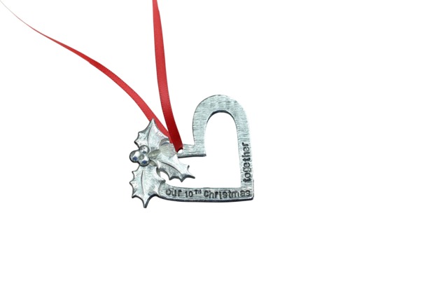 10Th Anniversary Christmas Tree Ornament - Reads Our Together - image 1